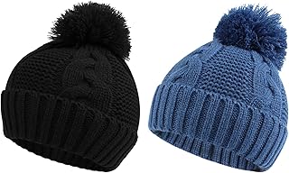Causale Inverno Neonati del Bambino del Cappello A Maglia Torsione Neonato del Bambino Cappelli delle Ragazze Pompom cap 0-3 Anni