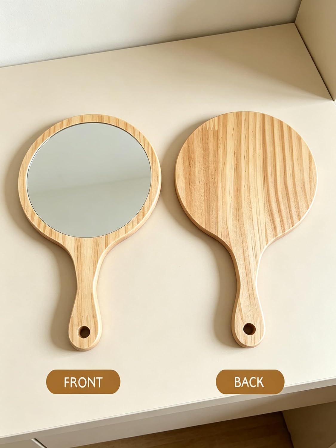 Honeystore Portable Hand Held Cosmetic Mirror for Makeup Salon Travel image 3