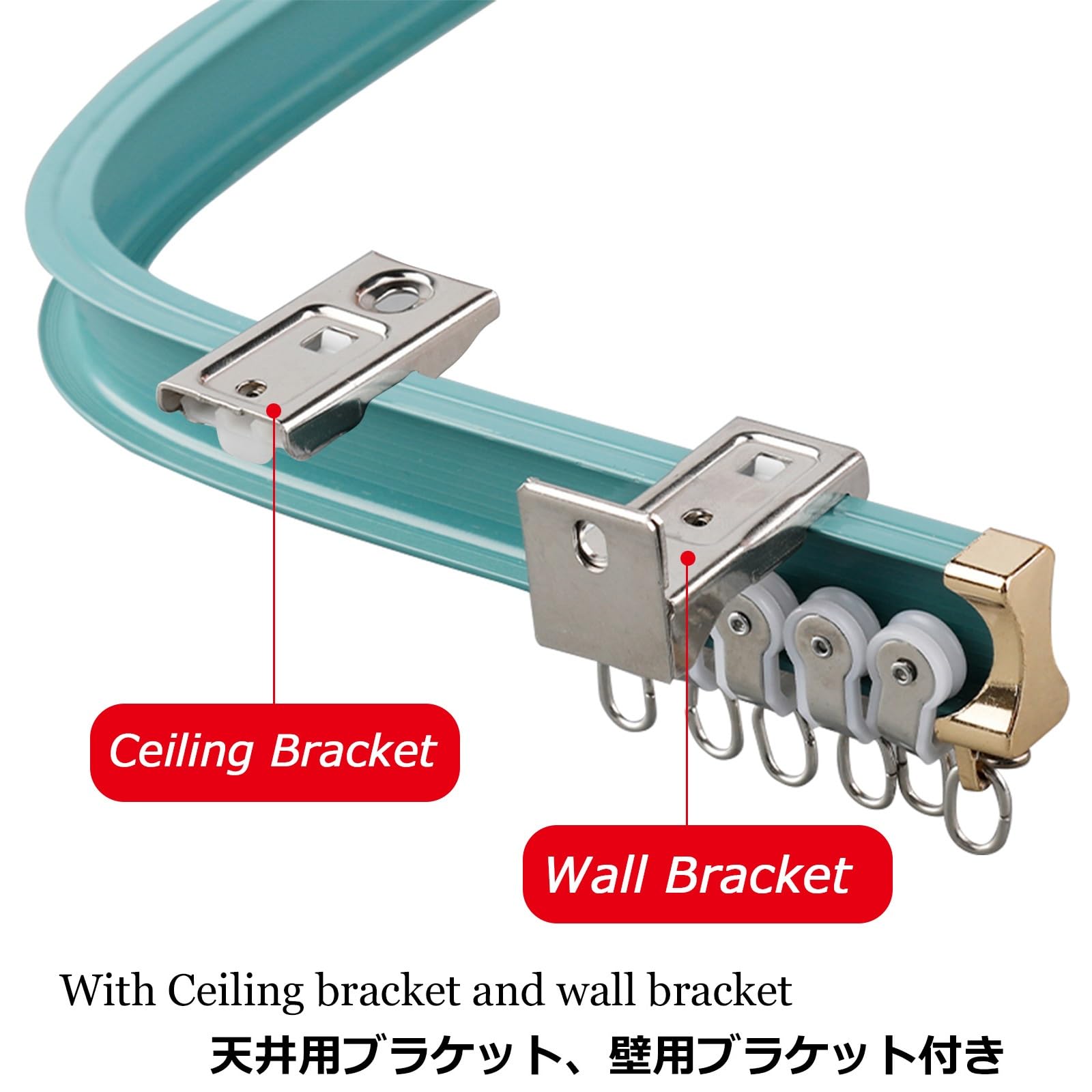 Binario Flessibile Per Tende 100-660 Cm – Alluminio Curvabile E Tagliabile, Montaggio Soffitto/Parete, Per Finestre A L, U E Divisori