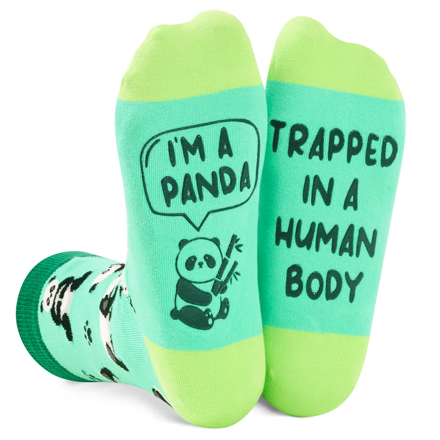 Funny Panda Gifts for Women Men Girls, Fun Panda Socks Panda Bear Gifts for Mom Dad, Christmas Stocking Stuffers