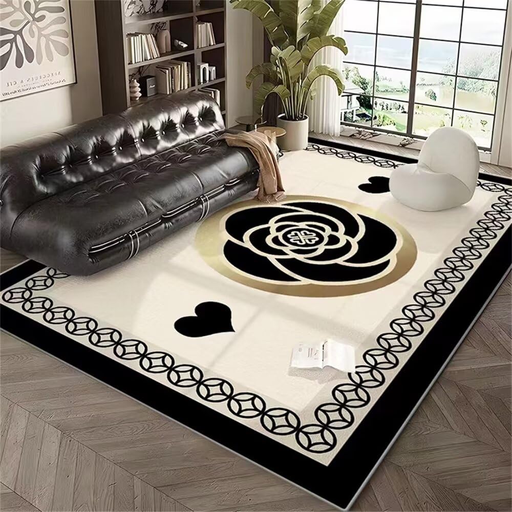 Tapis noir 120x160cm résistant qui ne se décolore pas au lavage