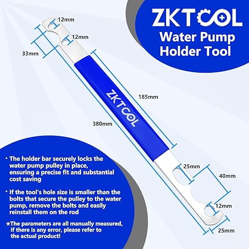 Miniatura 3 de ZKTOOL Juego de llaves de embrague de ventilador, llave de herramientas de ventilador de embrague de 1.260 in y 1.417 in, herramienta de extracción