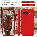 YATWIN Silicone Back Case for Google Pixel 9A, Soft-Touch Phone Back Cover for Google Pixel 9A - Red gallery image