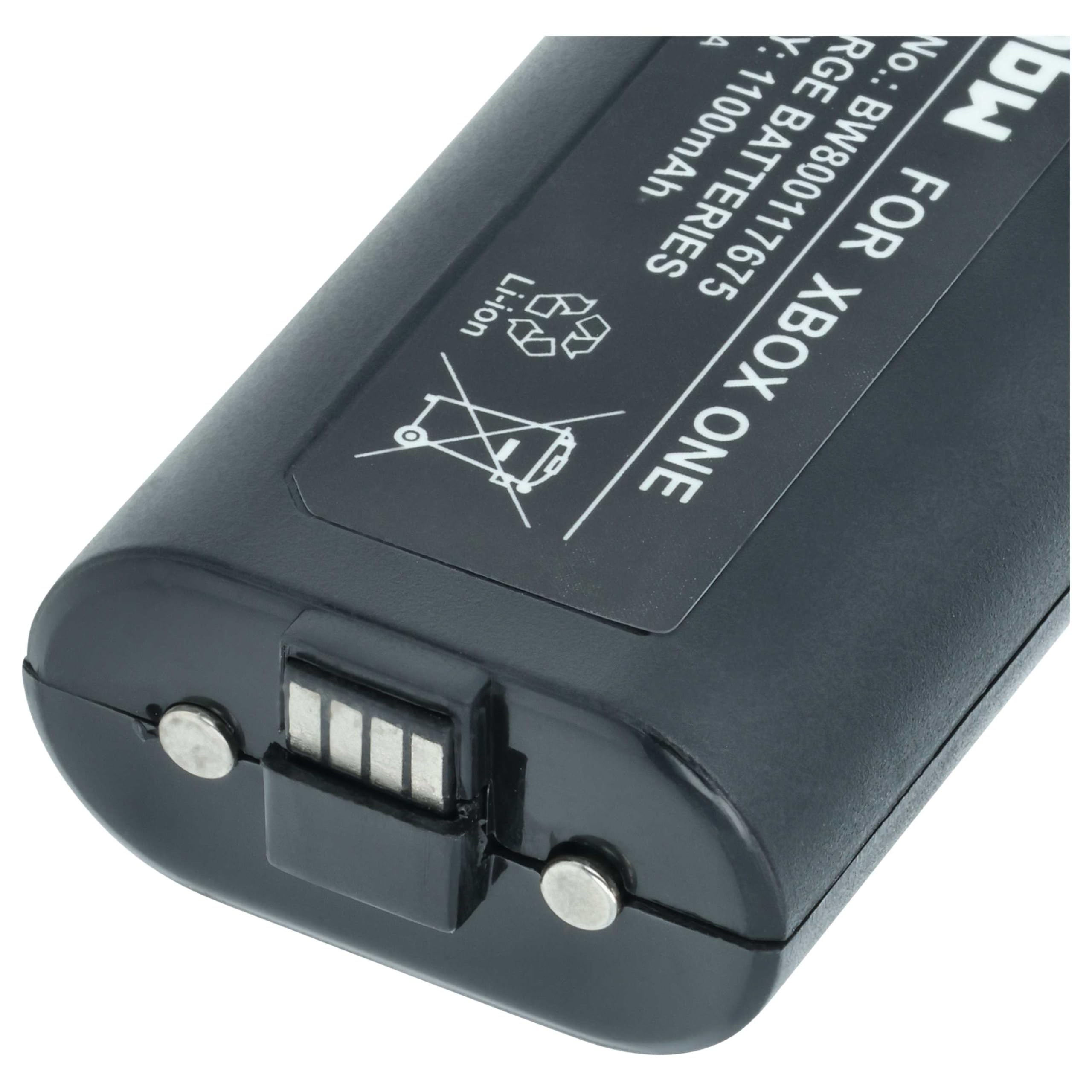vhbw 2x batteria compatibile con Microsoft Xbox One, Xbox One Elite, Xbox One S, Xbox One Wireless controller (1100mAh, 3V, Li-Ion) nero