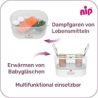 NIP Gőzsterilizáló 6 Palackhoz, Cumi és Kiegészítőkkel, 9 Perc Sterilizálás 6