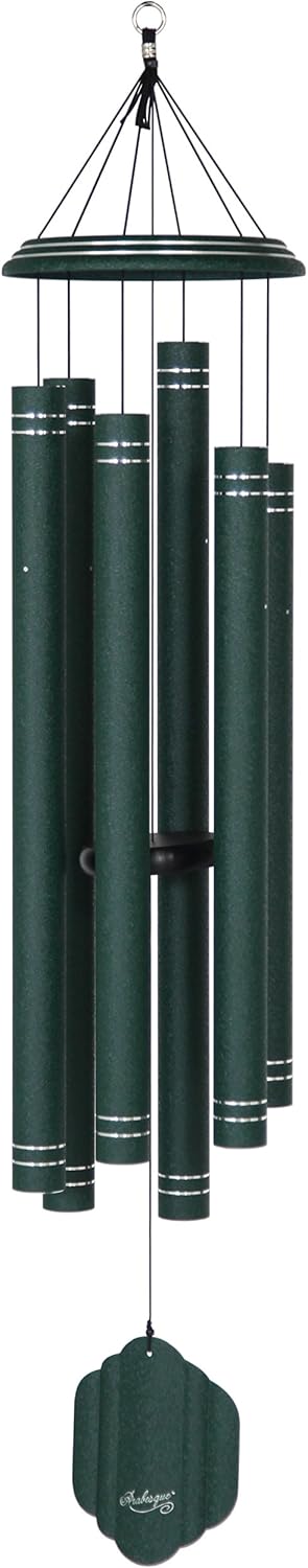 Arabesque by Wind River - 59 inch Emerald Wind Chime for Patio, Backyard, Garden, and Outdoor décor (Aluminum Chime) Made in The USA