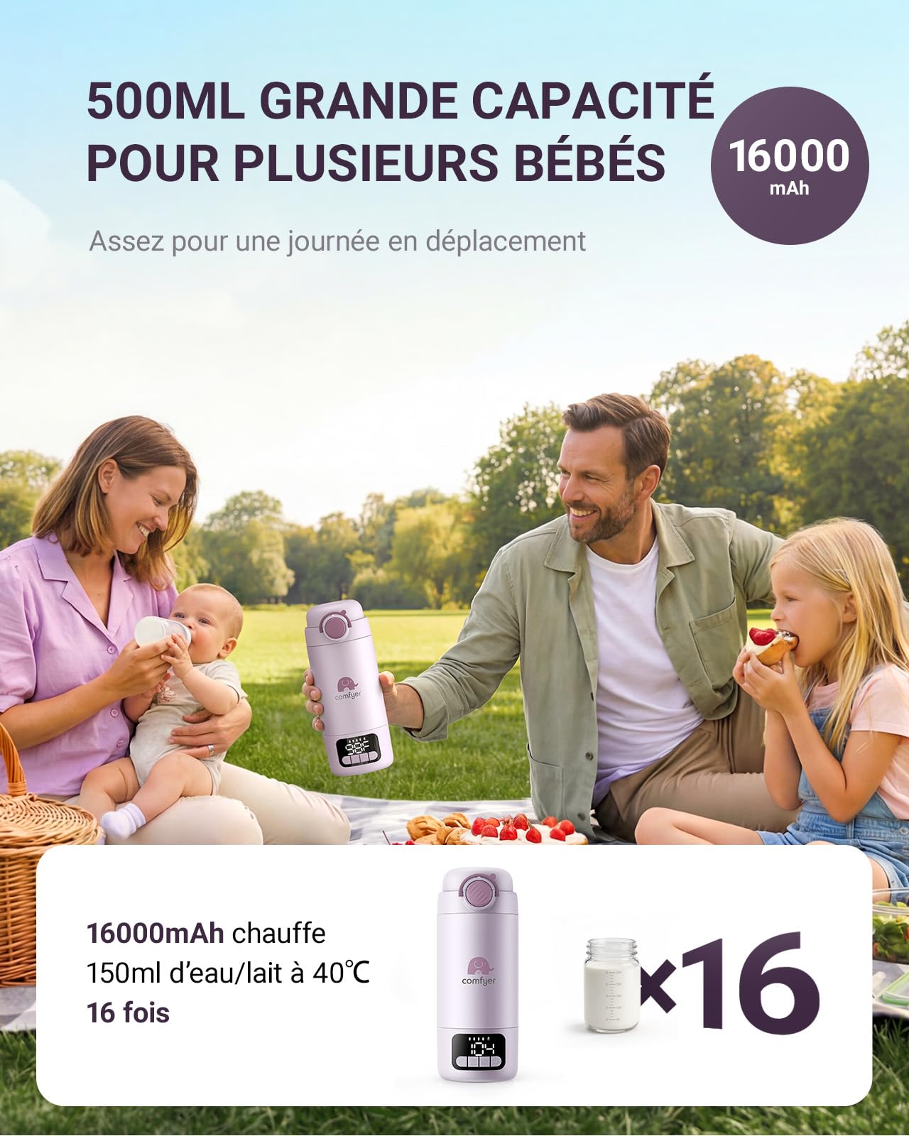 Comfyer Chauffe Biberon Portable