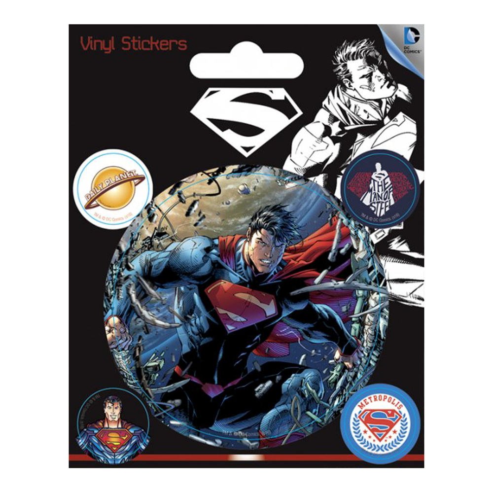 Pyramid International DC Comics (Superman) Vinyl Stickers, Paper, Multi-colour, 10 x 12.5 x 1.3 cm