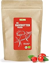 dreikraut Organic Rosehip Powder | 500g | Raw Food Quality Ground | Wild Collection from Europe | 100% Whole Rose Hip