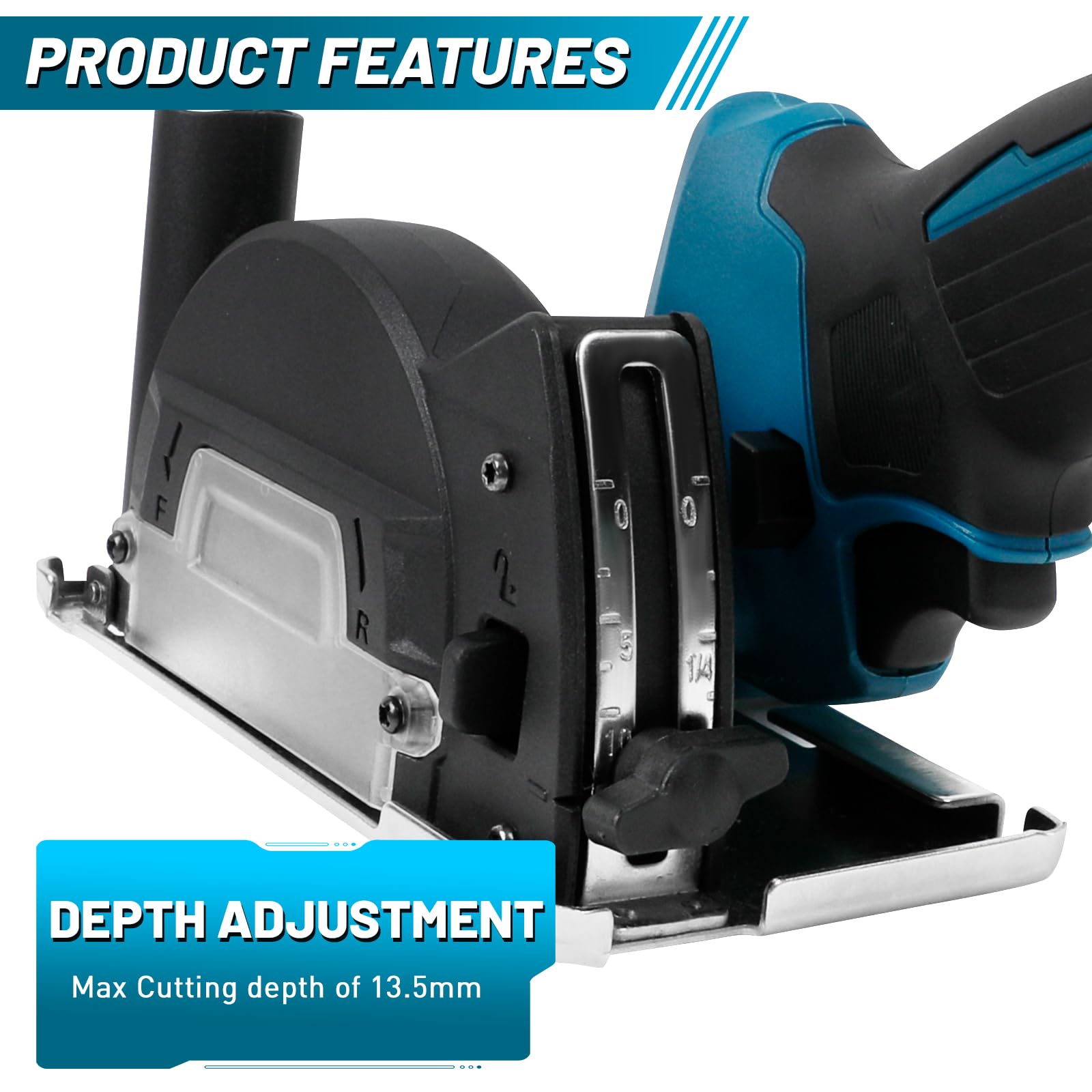 WingFly Battery Angle Grinder For Makita 18 V, Professional Wireless Grinder, 76 Mm, Brushless Motor, Disc Protection, For Polishing Grinding (without Battery, Without Charger) (Without Saw Blade - View #6
