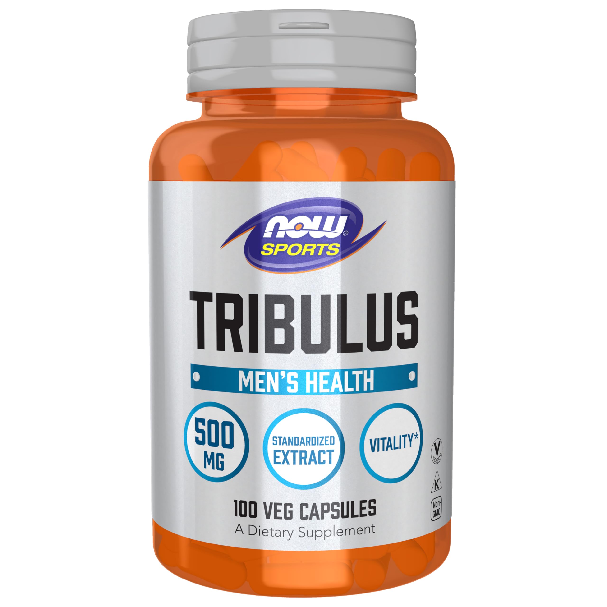 NOW Sports Nutrition, Tribulus (Tribulus terrestris) 500 mg, Vitalidad mejorada*, 100 cápsulas vegetales