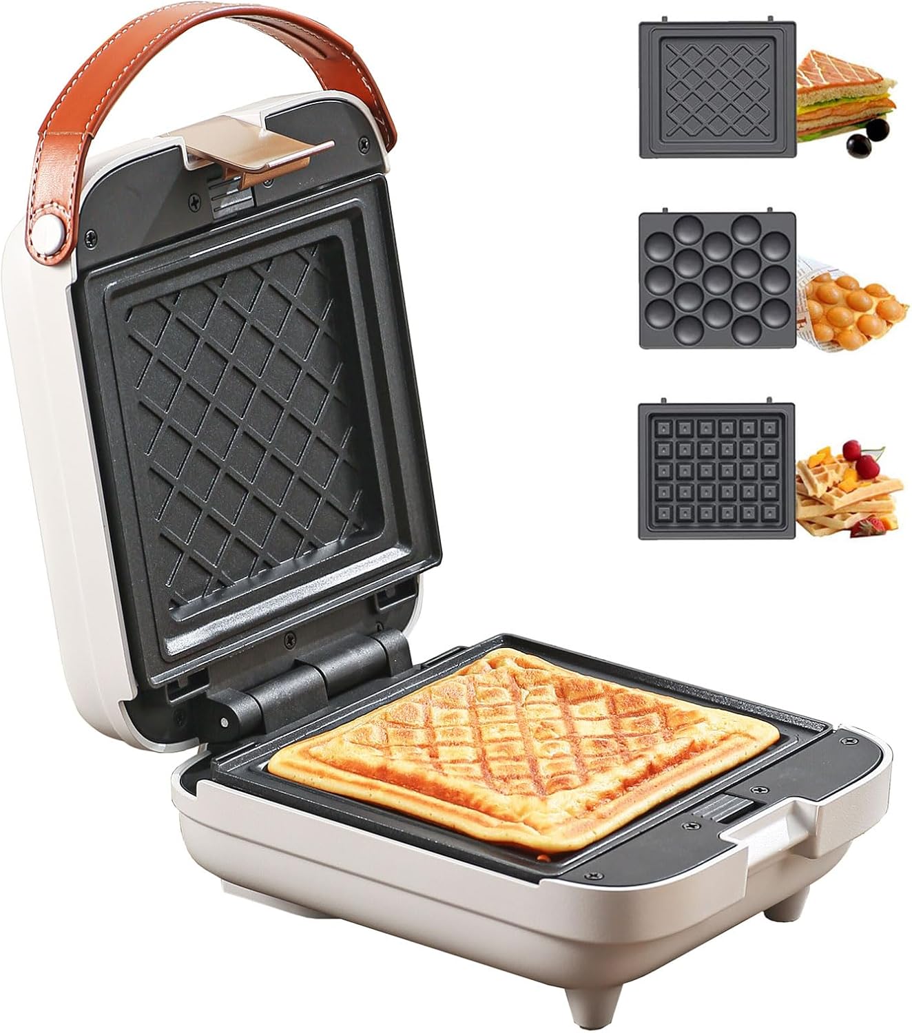 Sandwichera de desayuno 3 en 1 antiadherente Panini Press