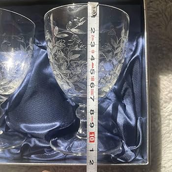 ボヘミアガラス　金彩　レッド　葡萄文　ワイングラス　ペア　M　R6069 ボヘミアガラス カリガラス ワイン ペア - CRAFTS DESIGN