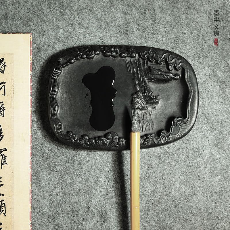 Amazon | 硯 すずり 硯石 澄泥硯 中国四大名硯の一つ 墨池 天然原石