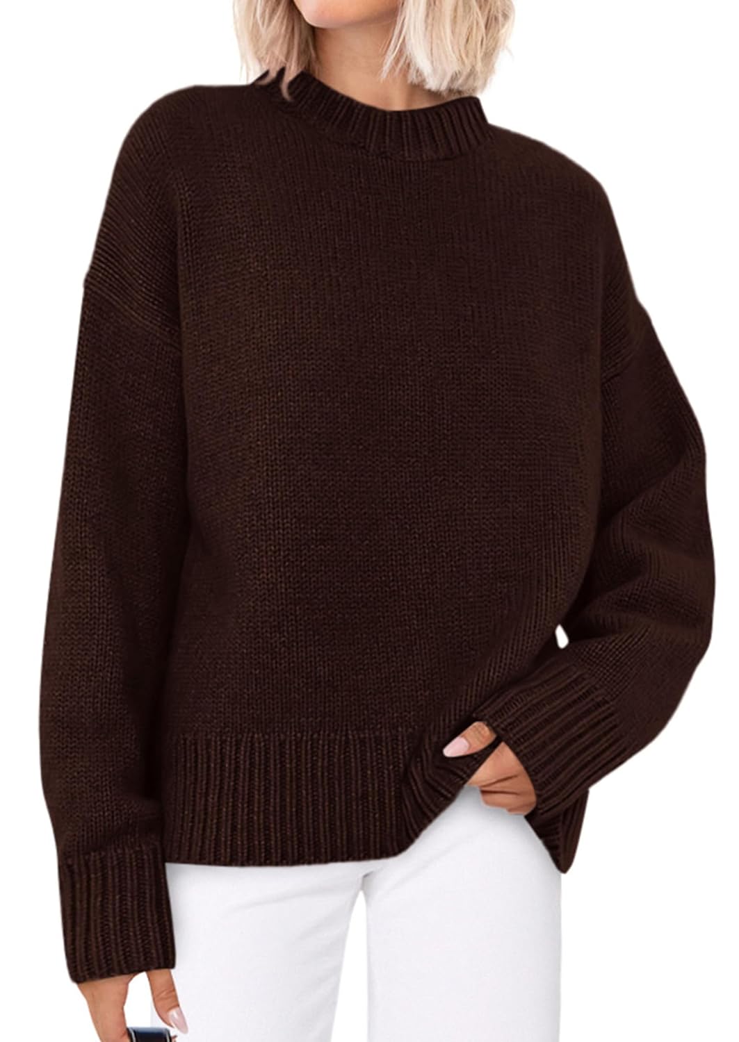 PRETTYGARDEN Womens Sweaters Fall 2025 Trendy Casual Crewneck Long Sleeve Cozy Knit Pullover Sweater Tops Winter Clothing