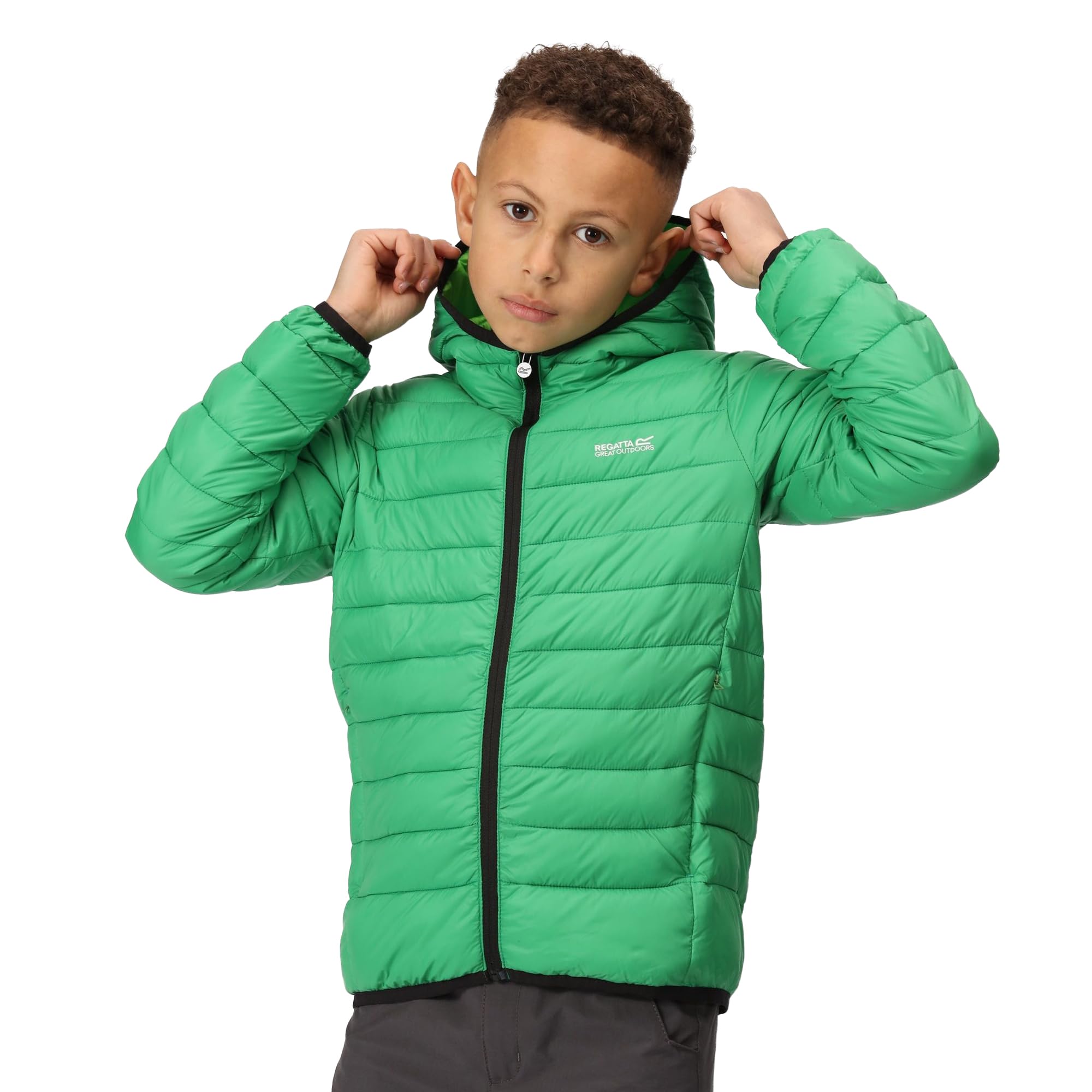 Regatta Dziecięcy Hooded Marizion z przegrodami kurtka woda odpychający ocieplany Winter płaszcz