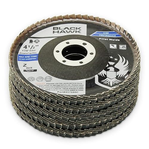 Miniatura 9 de BHA Discos de solapa de soldadura con borde curvado de circonio, 4-12 "x 78" - Paquete de 5 (grano 120)