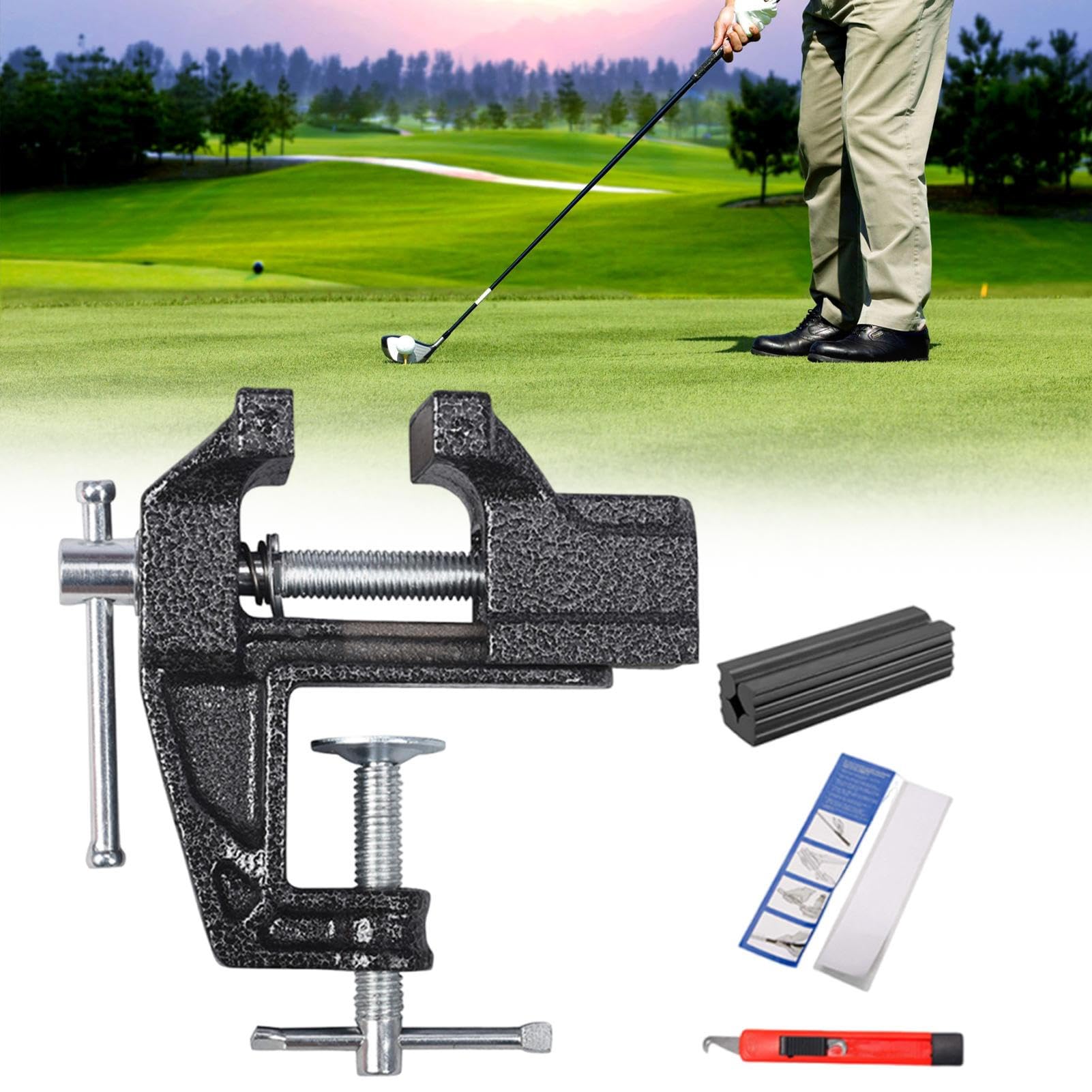 Juego de cambio de mango de golf, juego de herramientas de extracción de mango de golf de 4 piezas, herramientas de cambio para vástagos de carbono estándar