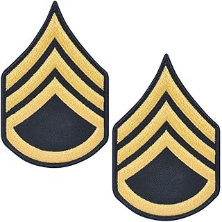 Army Staff Sergeant SSG E6 Cloth Rank for ASU Size Male