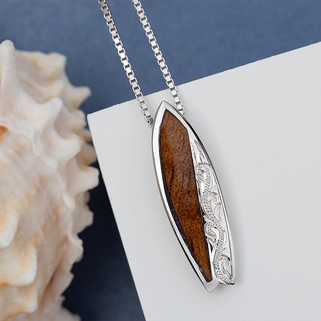 Amazon.com: Aloha Jewelry Company Sterling Silver Koa Wood