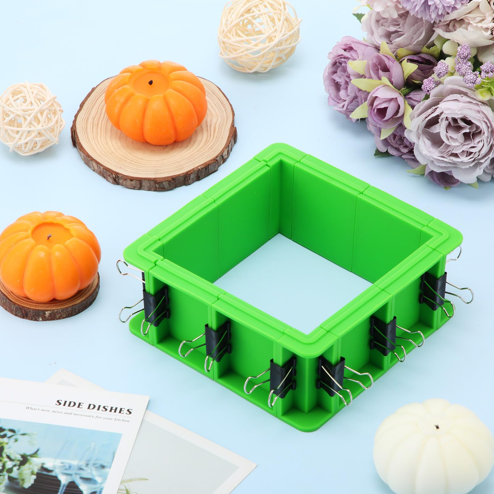 Lineshading Carcasa de molde ajustable para hacer moldes de silicona, kit de carcasa de molde de silicona, combinación gratuita y moldes de jabón escalonables, kit para hacer moldes de silicona,