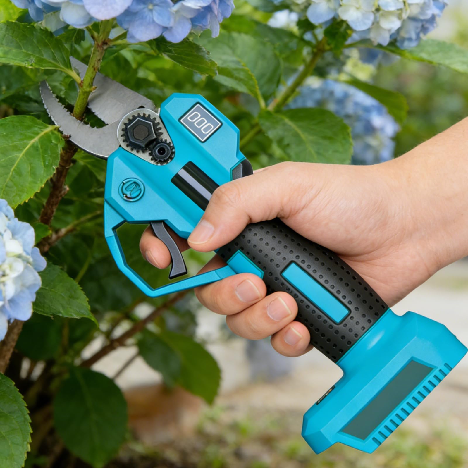Sécateur électrique sans fil 18 V - Sécateur électrique sans balais - Écran intelligent - Design de sécurité - Pour jardin, parc et verger - Sans batterie