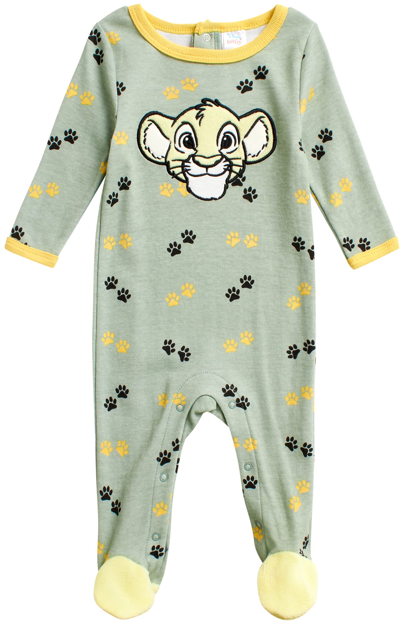Disney Baby Boys' Sleep n' Play Romper: Mickey Mouse, Winnie the Pooh, Lion King