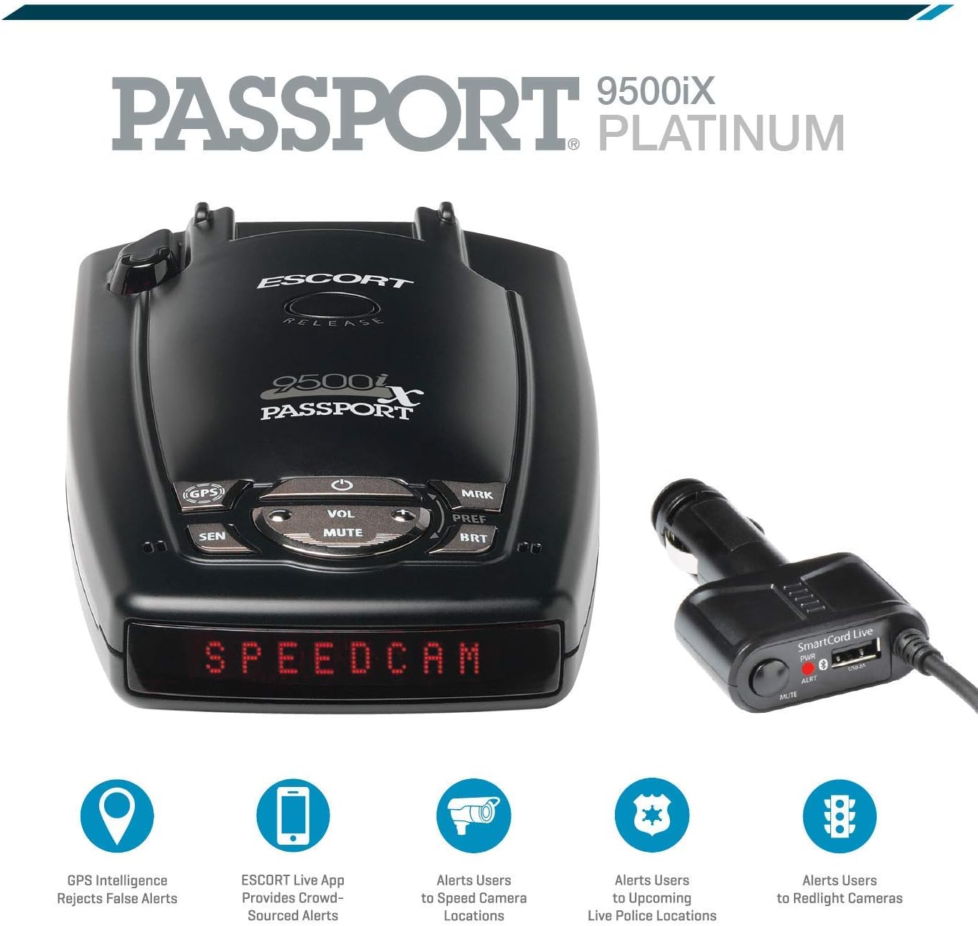 Escort Passport 9500IX Radar/Laser Detector (Black) (Renewed)
