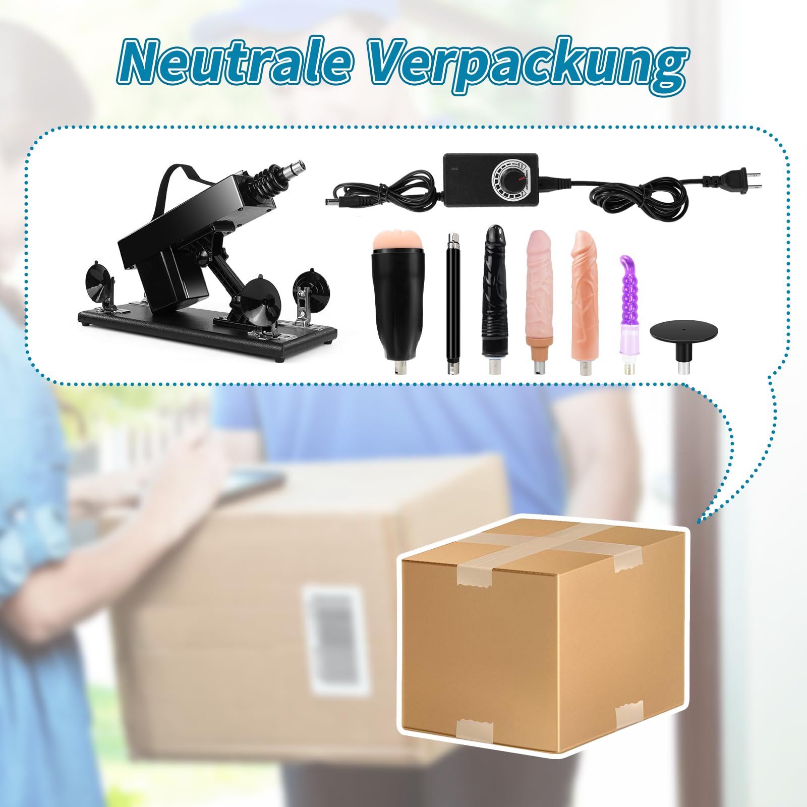ANNGEOK Sexmaschine für Frauen und Männer Automatische Maschine Sex Spielzeug Fickmaschine Sexspielzeug SextoySet Kolben Dildo Maschine (6)
