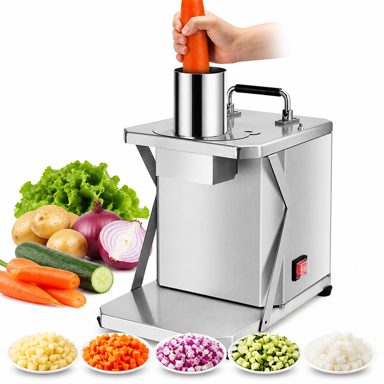 Tagliaverdure a cubetti professionale, Tritaverdure elettrico