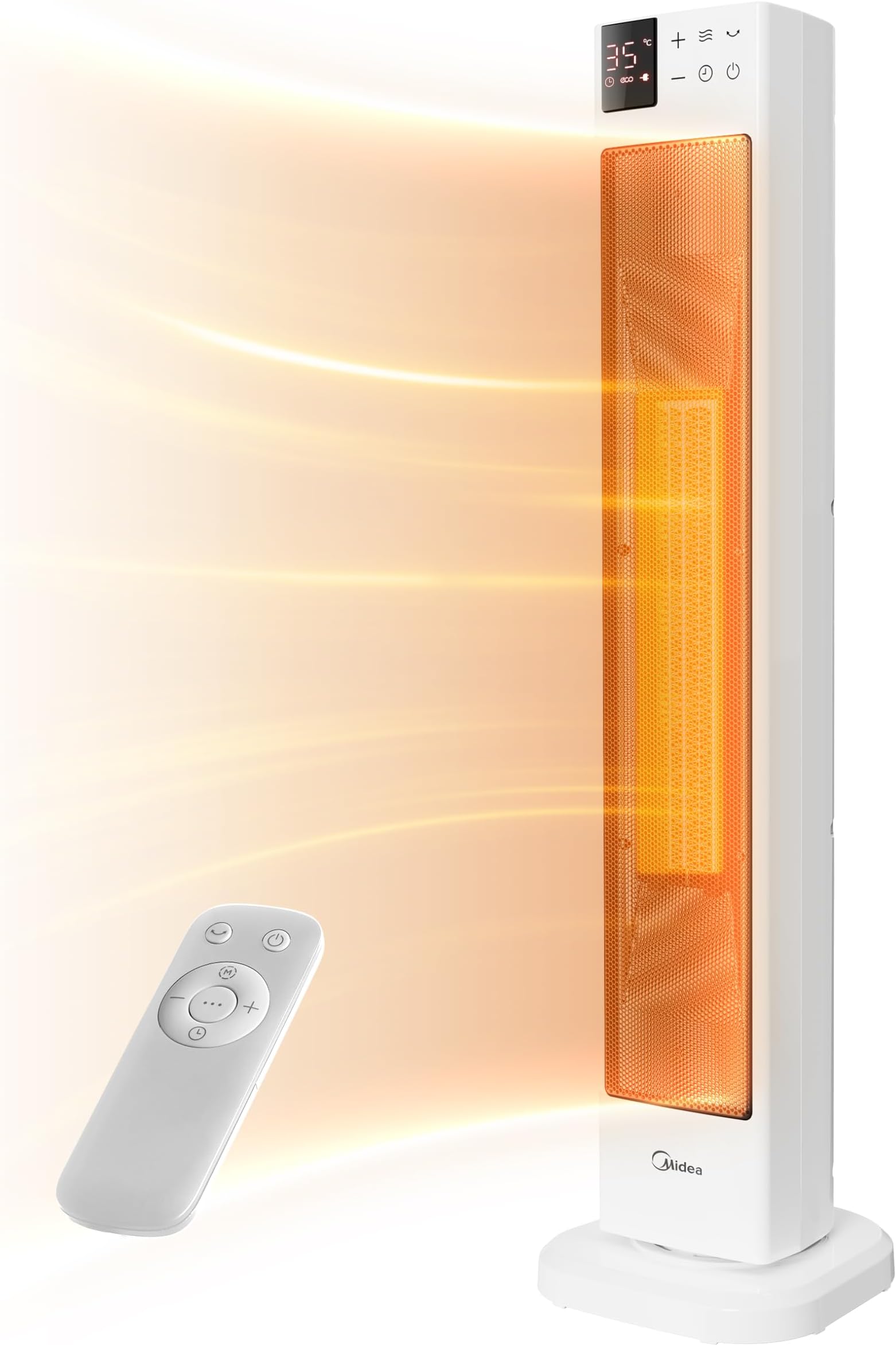Radiateur Soufflant Mural Echos 2000W Avec Télécommande – Économe Et Réglable