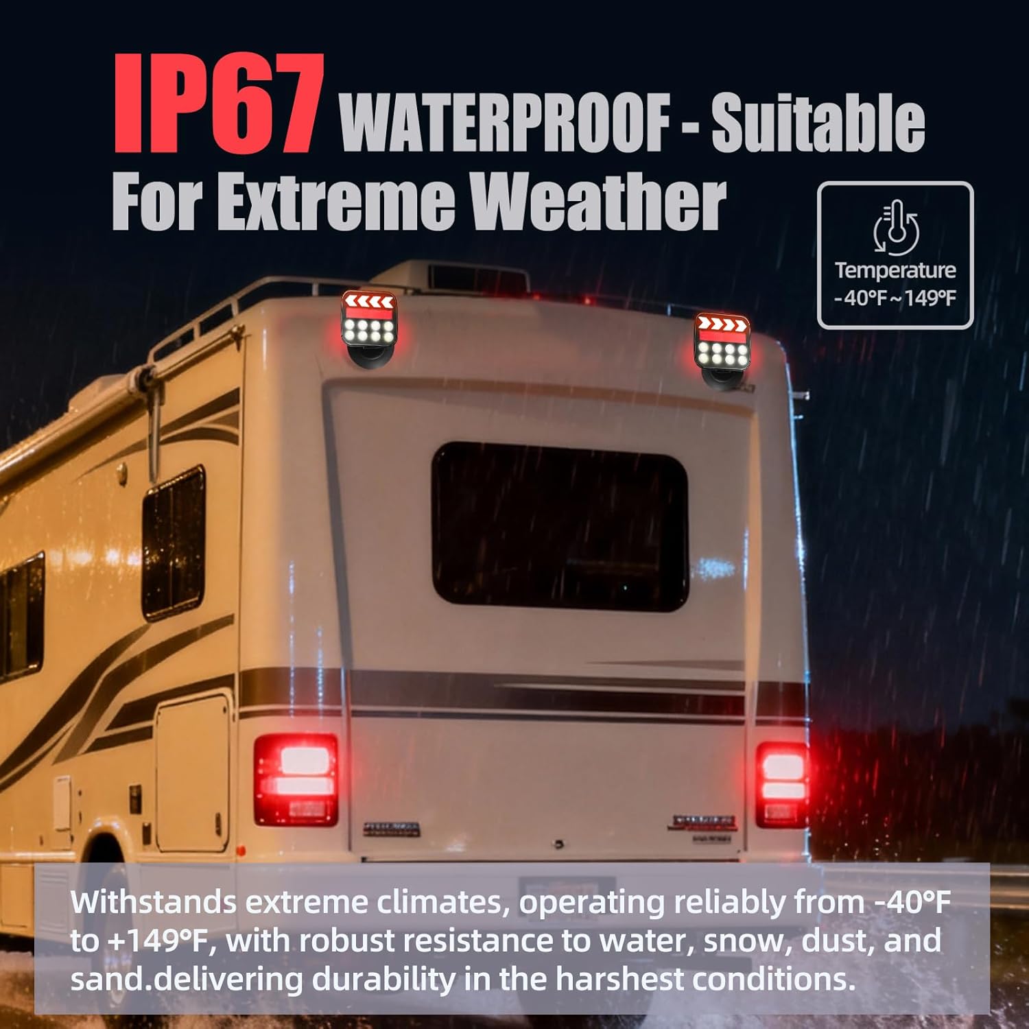 Wireless Trailer Lights Magnetic - Upgraded Rechargeable LED Towing Kit with Strobe, Reverse, Brake & Turn Signals, IP67 Waterproof, 2.4GHz Ultra-Stable Signal for Tow Trucks, Boats, RVs, Caravans