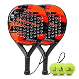 Padel Racket Carbon Fiber Surface with EVA Memory Flex Foam Core Lightweight Padel Racquet