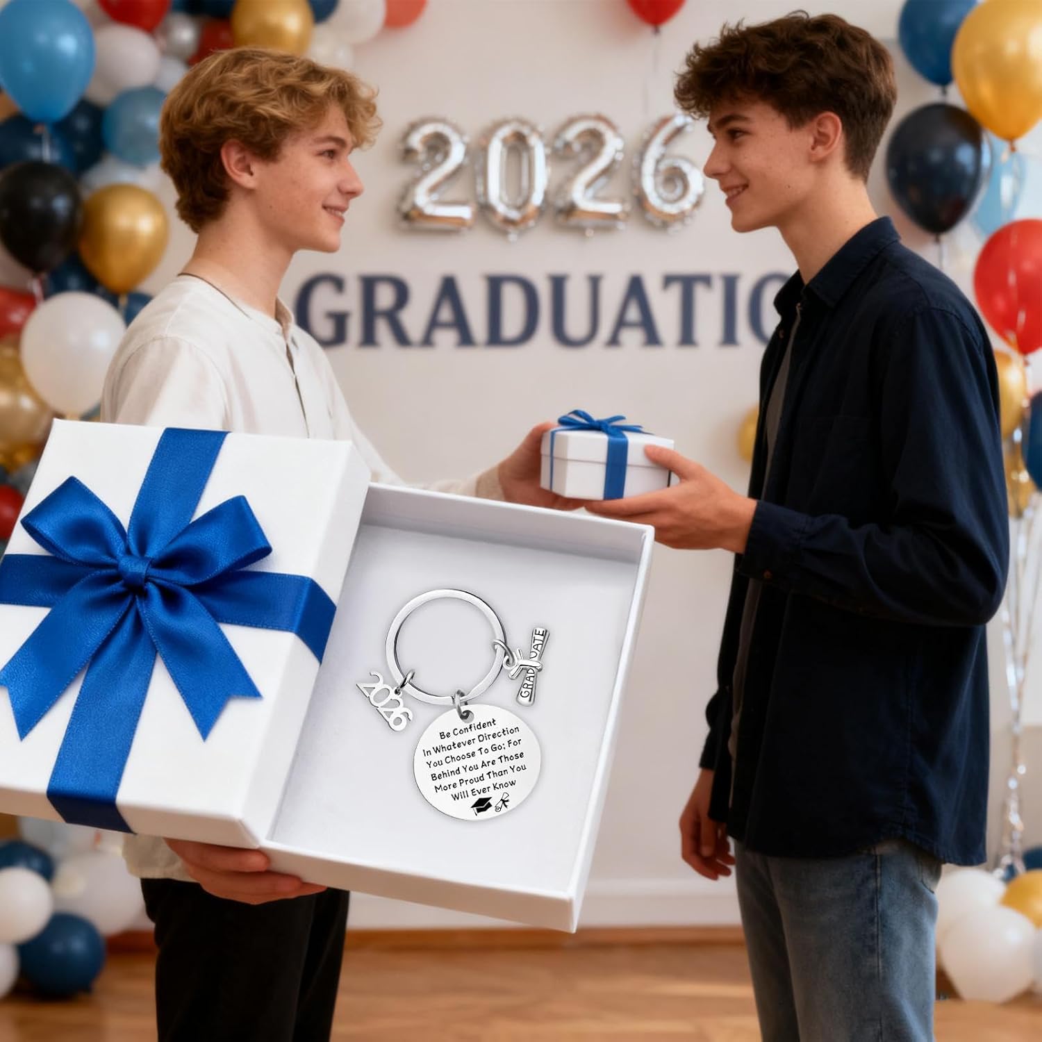 Graduation Keychain 2026 for Son,Graduate Bag Pendant Keepsake | Graduate Backpack Ornament | for Ceremony Party Celebration - Image 6