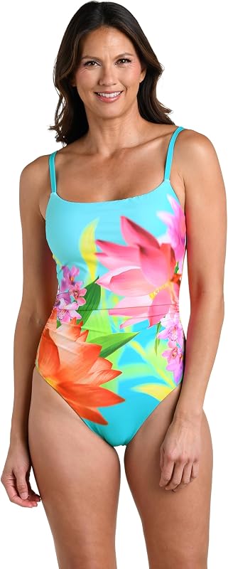 La Blanca Women's One Piece Swimsuit Lingerie Tummy Control Bathing Suit