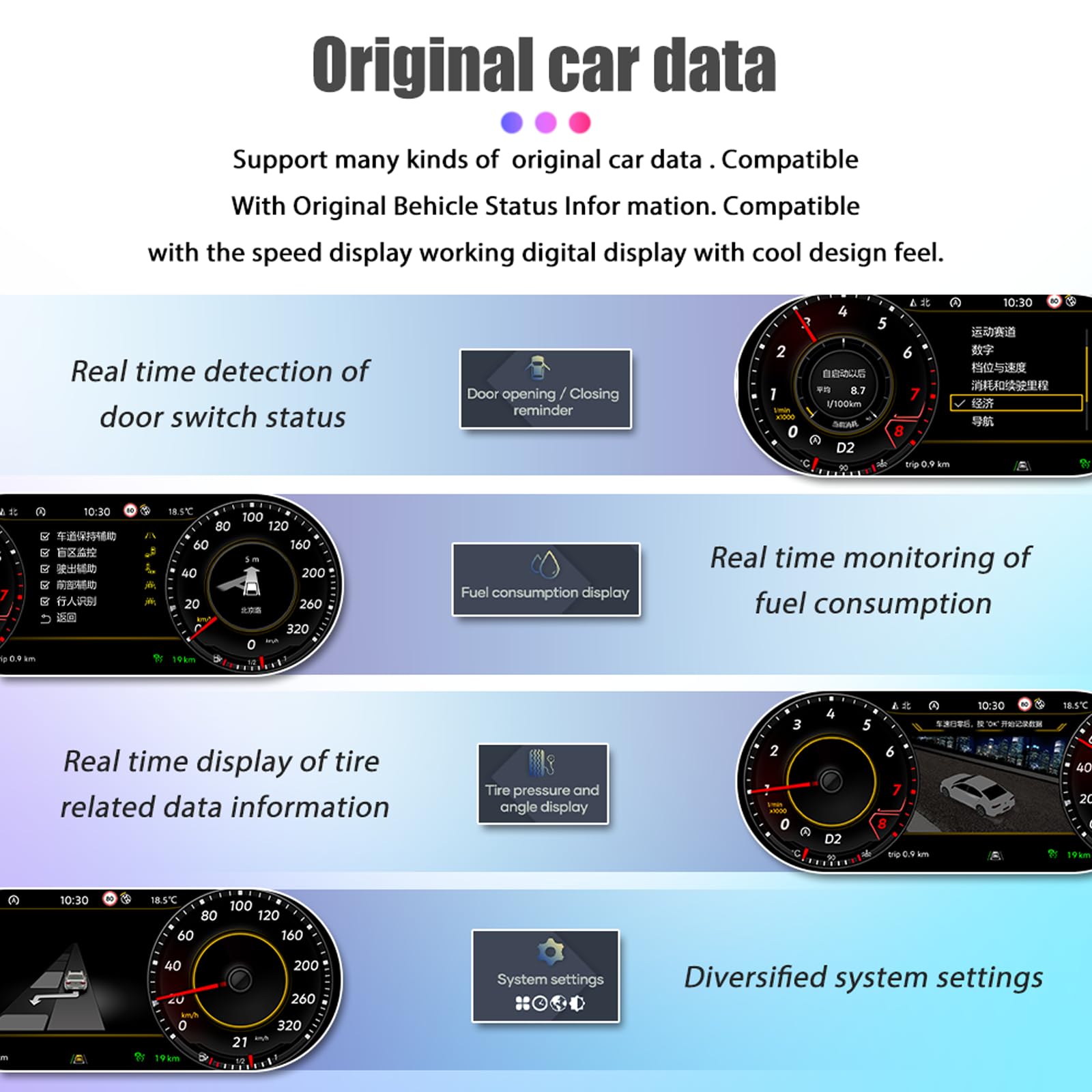 Strumento digitale da 12,3 pollici per Audi A3 8p 2008-2013, combinato cruscotto digitale di ricambio