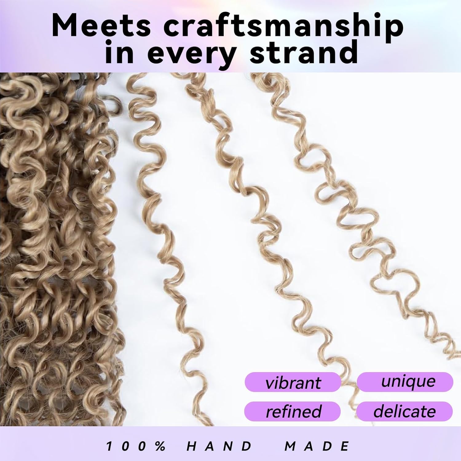 3 packs- 6 inch Yanky Twist Crochet Hair,Ombre Blonde,Pre-Looped Yankee Twist Mini Passion Twist,Pre-Twisted Micro Spring Twist,Synthetic Curly Crochet Hair Extensions For Black Women（OT1B/27#） image 4