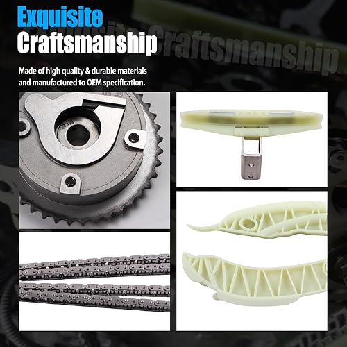 Miniatura 4 de AUCERAMIC Kit de cadena de distribución de motor N14B16 para Mini Cooper S R55 R56 R57 R58 R59 1.6L Turbo Replace# 11317516088, 11317534833,