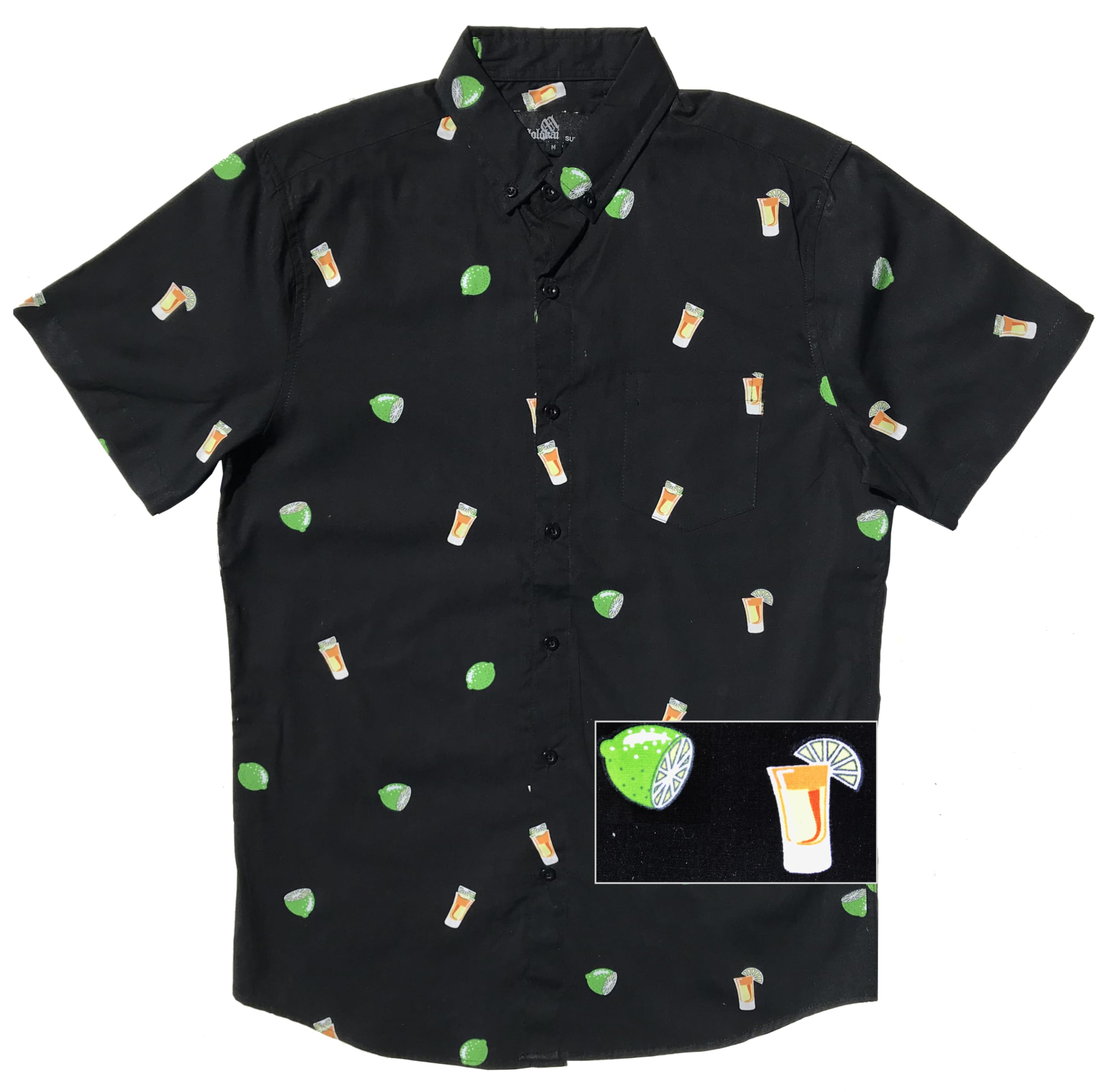 Molokai Surf Button Down Slim Fit Hawaiian Short Sleeve Shirts