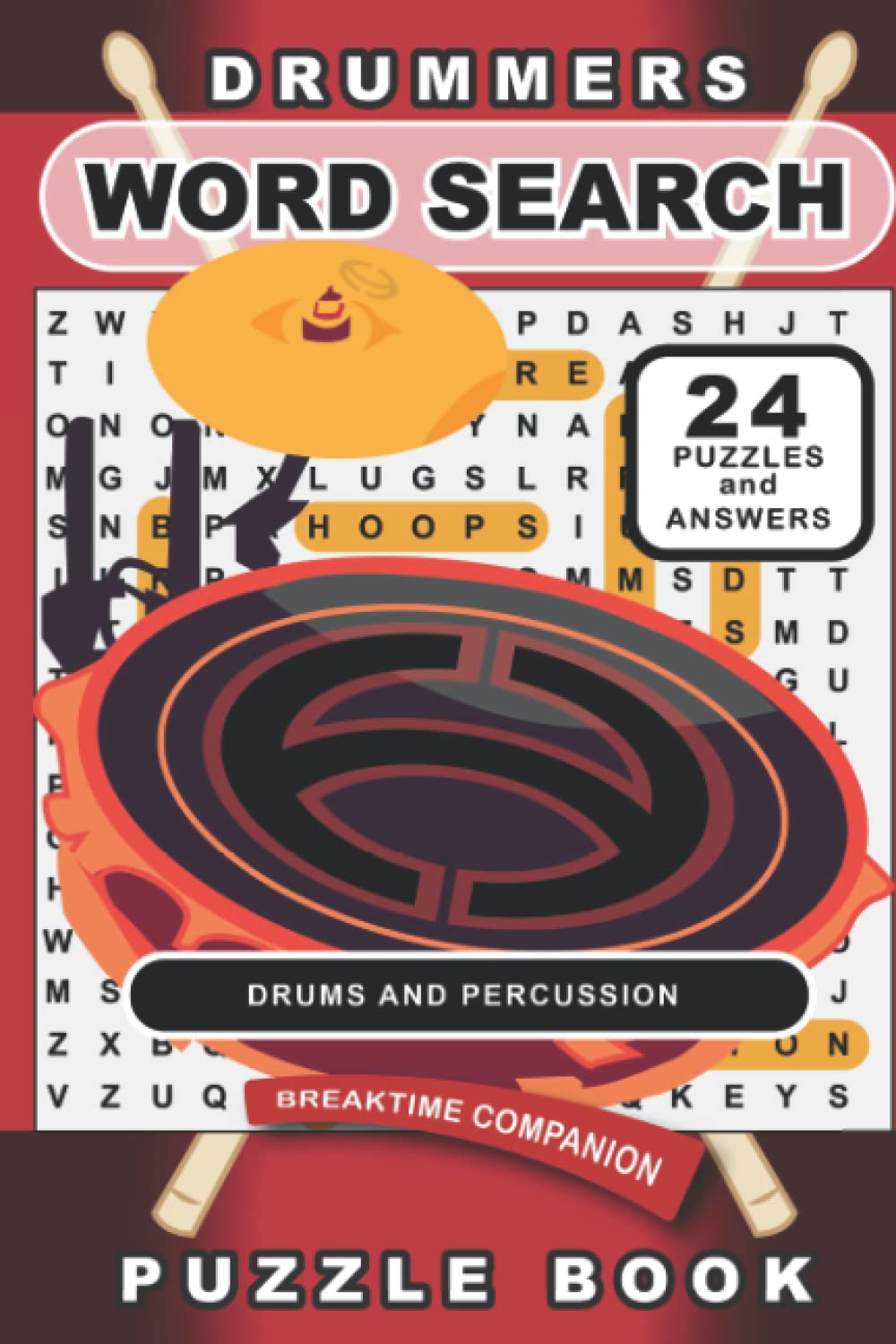 Drummers Word Search Puzzle Book: Drums and Percussion