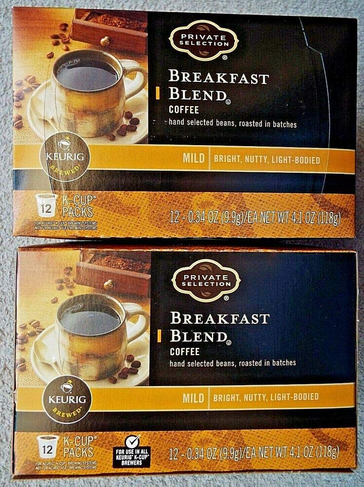 Private Selection-Breakfast Blend Coffee-K Cups-Keurig-2-12 Ct-Packs-New