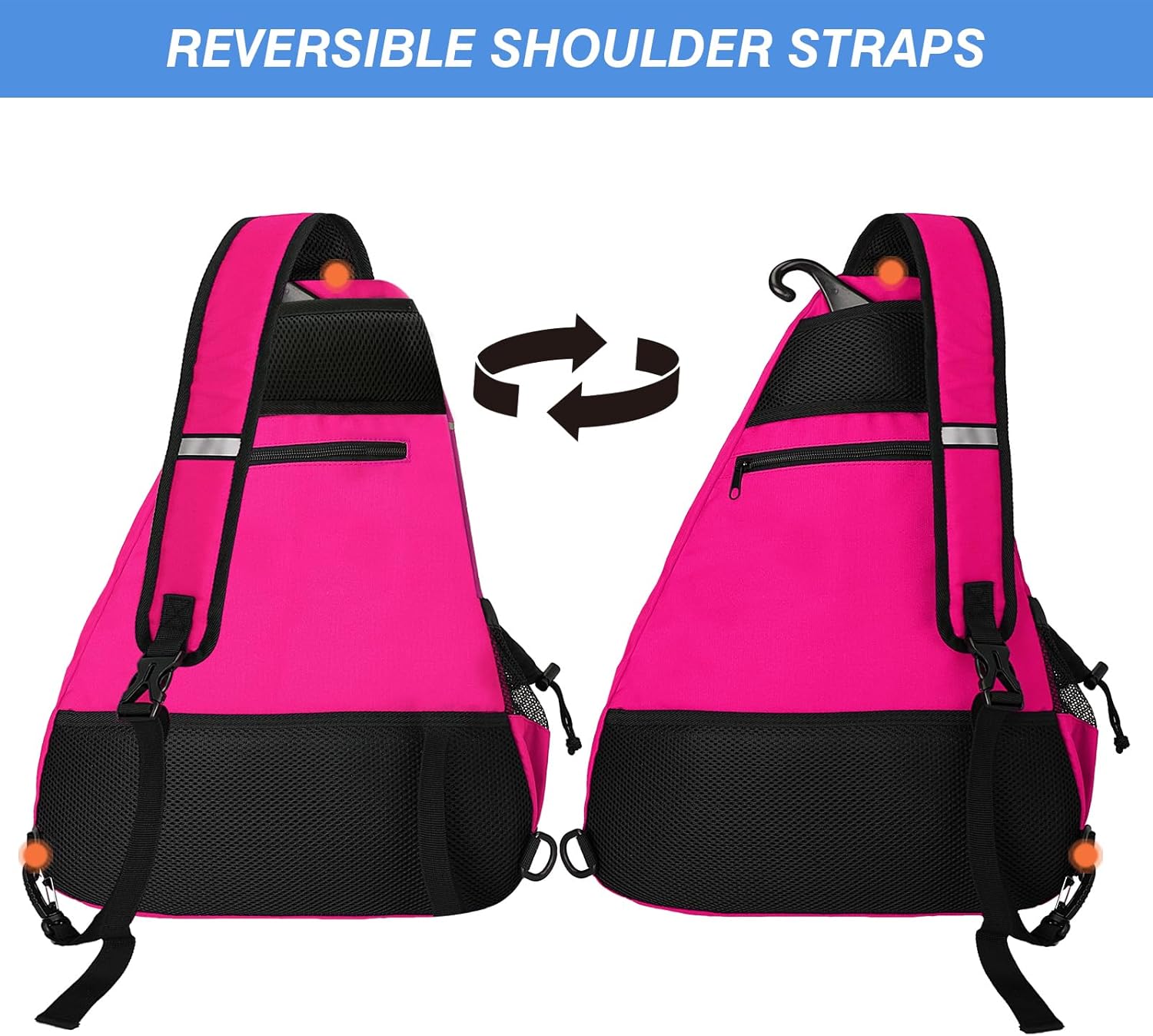 WOLT Pickleball Bag,Crossbody Sling Bags for Women Men,Pickleball Backpack with Fence Hook for Tennis, Racketball - Image 6