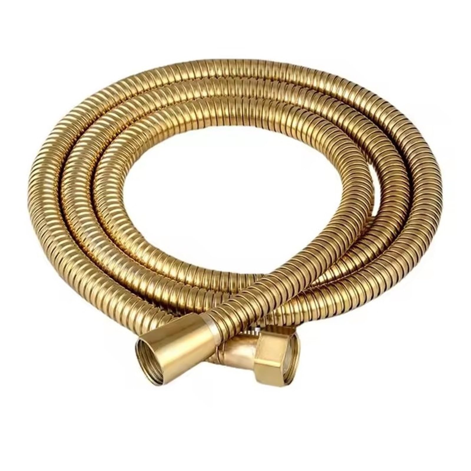 1.5M Gold Stainless Steel Flexible Long Shower Water Hose Extension Plumbing Pipe Pulling Tube Bathroom(Grey,3.0M)