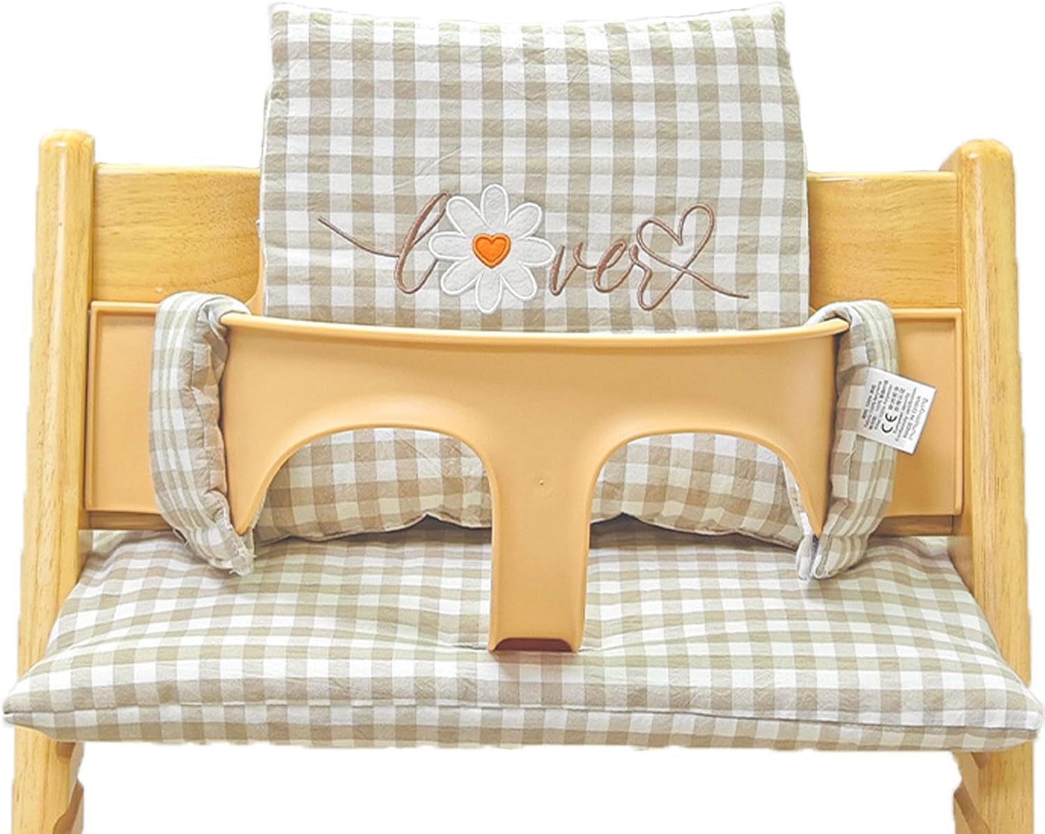 Hochstuhl Kissen für Stokke Tripp Trapp, rutschfest Hochstuhl Sitzkissen Set, Bio Baumwolle Baby Sitzkissen, Verdickung Weiches für Baby & Kids mit Klettverschluss, Hochstuhlzubehör (cj)