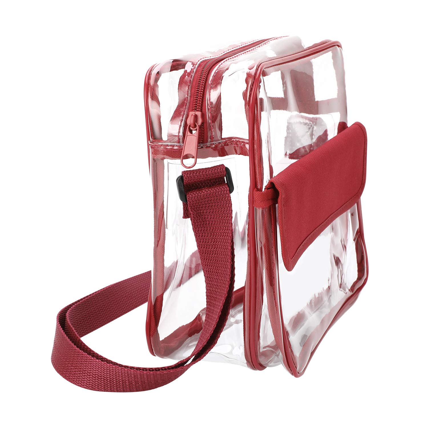 QKURT Klare Brieftasche mit verstellbarem Gurt, Concert Stadium Approved Clear Bag Transparent Purse for Women Men | Wasserdicht