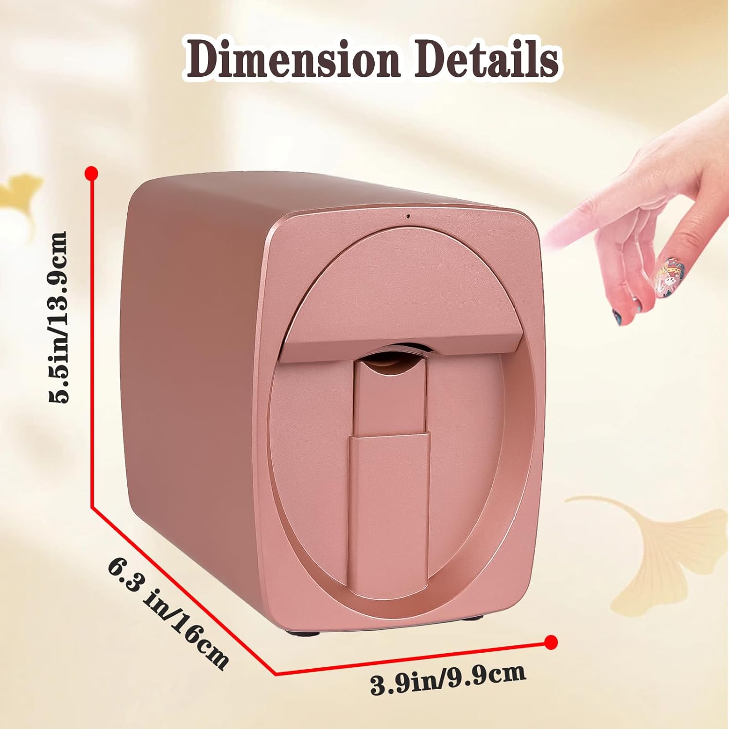 Smart WiFi 3D Nail Printer Machine - Portable Nail Art Printer with Mobile App, UV LED Fast Curing Technology for Home Salon & Professional Use, Custom Photo & Design Printing