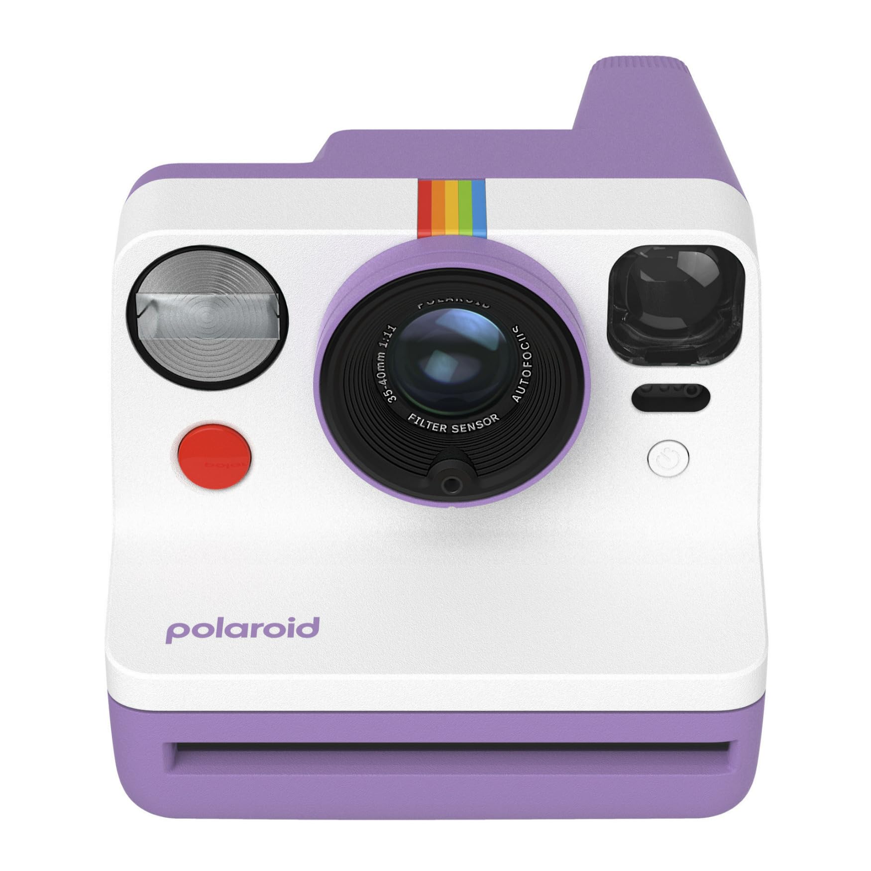 Polaroid Now Generation 3 - Set fotocamera istantanea analogica (viola) | Sistema di messa a fuoco automatica a due lenti, pellicola a colori 8 foto