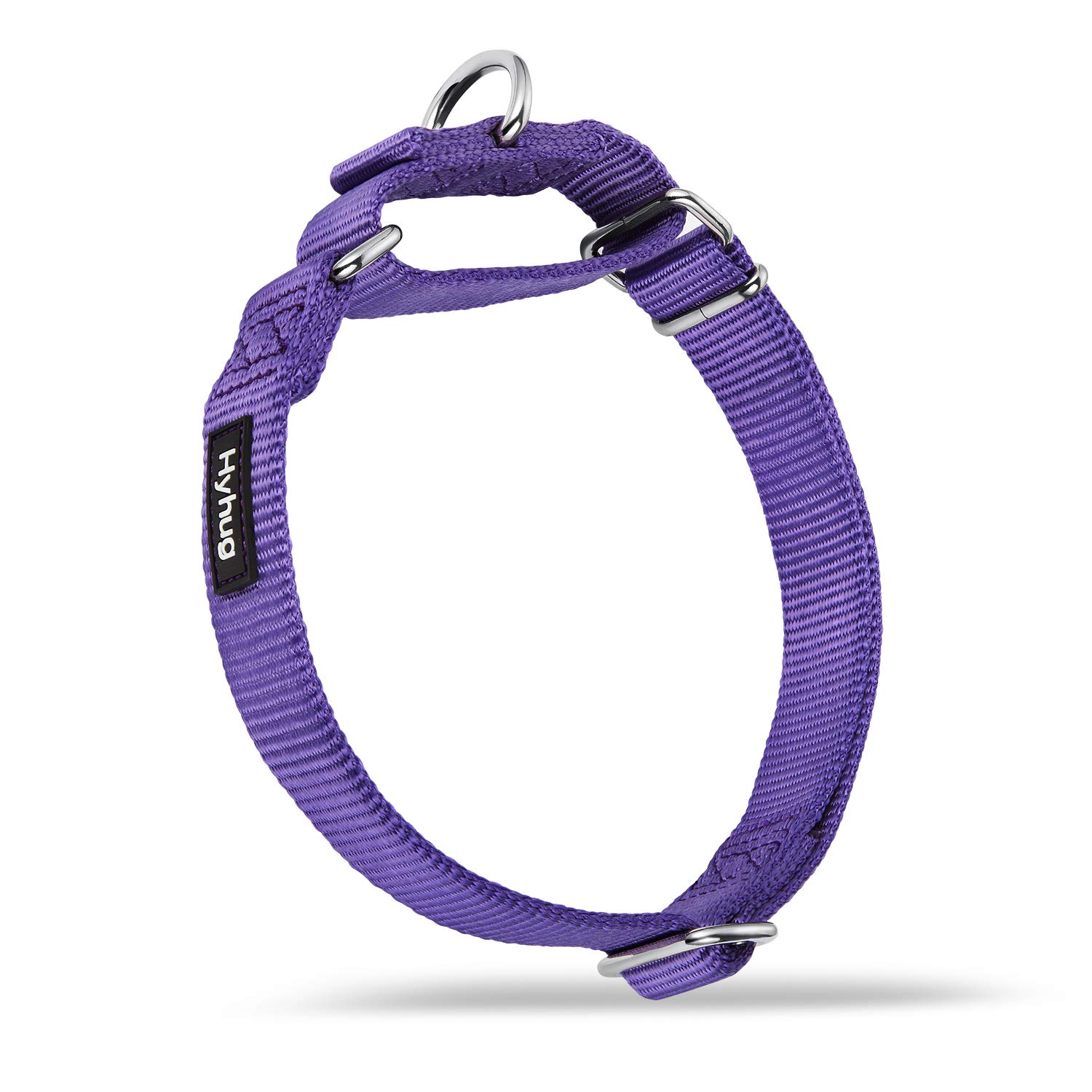 Hyhug Pets Premium Upgraded Heavy Duty Nylon Anti-Escape Martingale Collar for Boy and Girl Dogs Comfy and Safe - Professional Training, Daily Use Walking. (Medium, Ultra Violet)