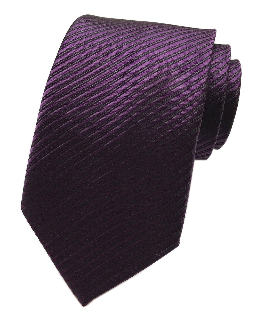 elfeves Mens Dark Purple Woven Tie HANDMADE Luxury Suit Necktie Birthday Present-picture-31