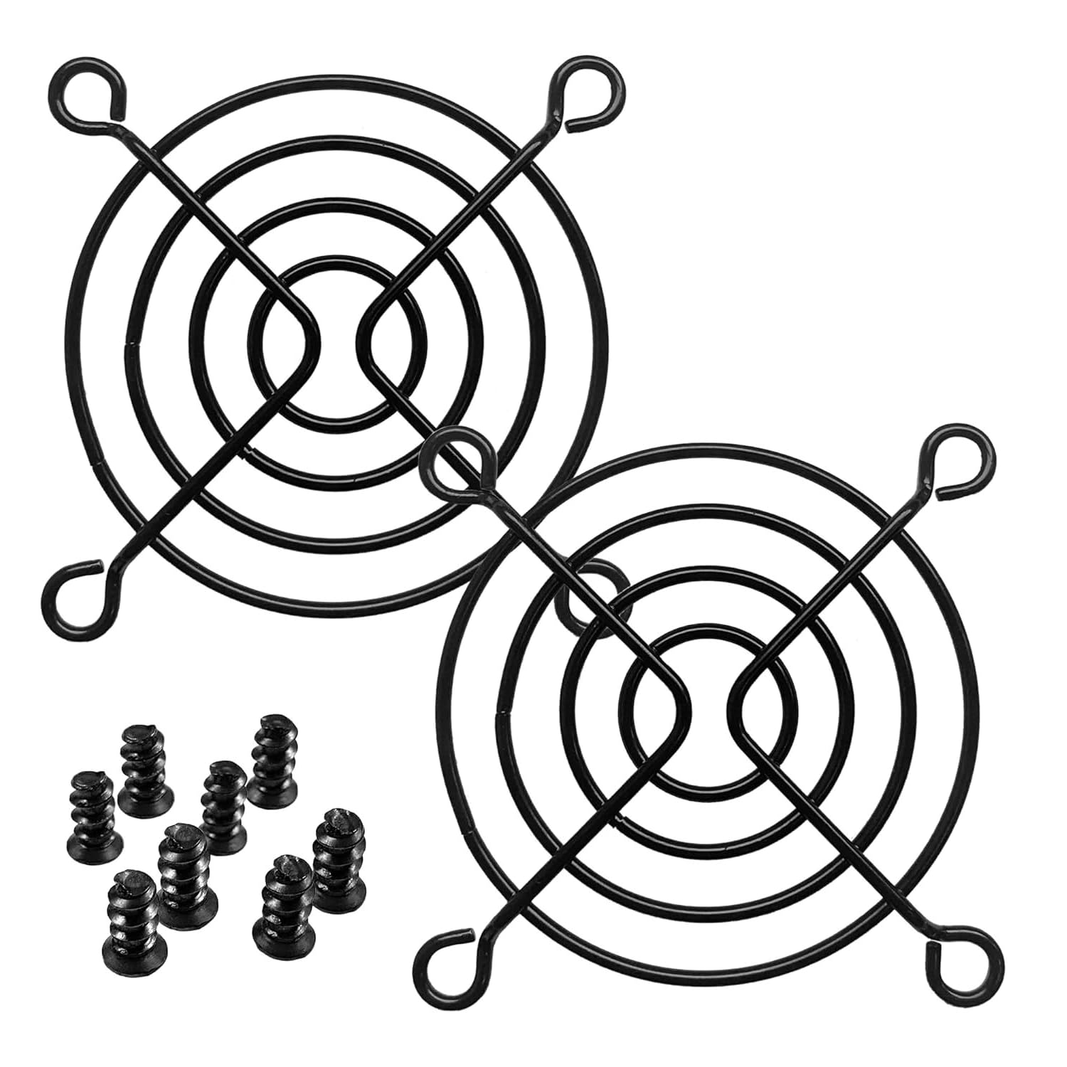 coolerguys80mm Black Fan Grill (2 Pack)